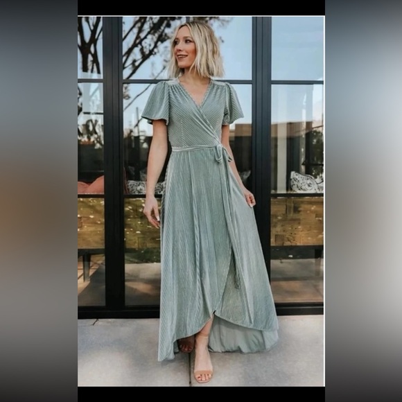 NWT Baltic Born Andi Ribbed Maxi Wrap Dress in Dusty Sage
size XXXL - Picture 12 of 12